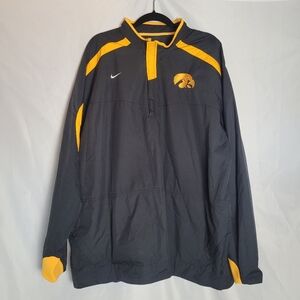 Nike Iowa Hawkeyes 1/4 Zip Pullover Windbreaker Men's Size XL + See Measurements